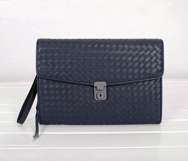 Bottega Veneta intrecciato clutch BV90571 blue